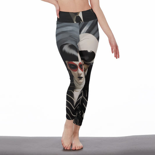 All-Over Print Women's High Waist Leggings | Side Stitch Closure