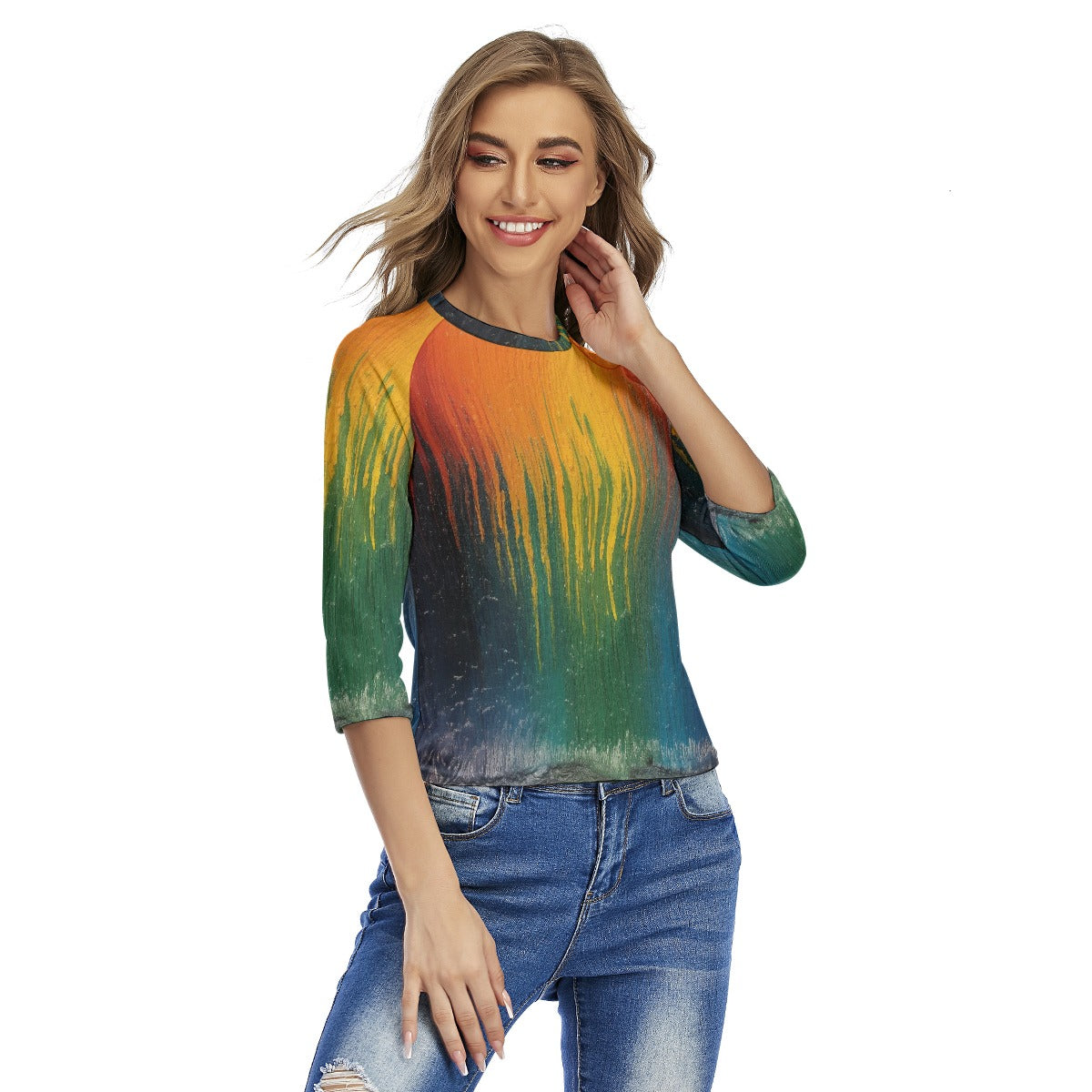 All-Over Print Women's Raglan Sleeves T-shirts