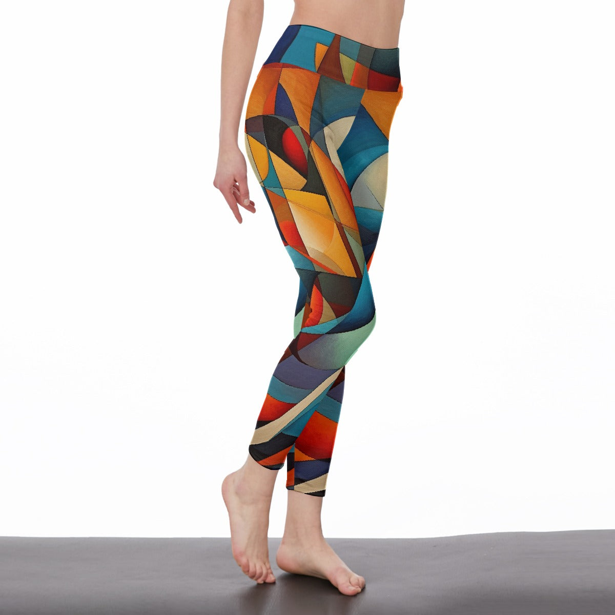 All-Over Print Women's High Waist Leggings | Side Stitch Closure