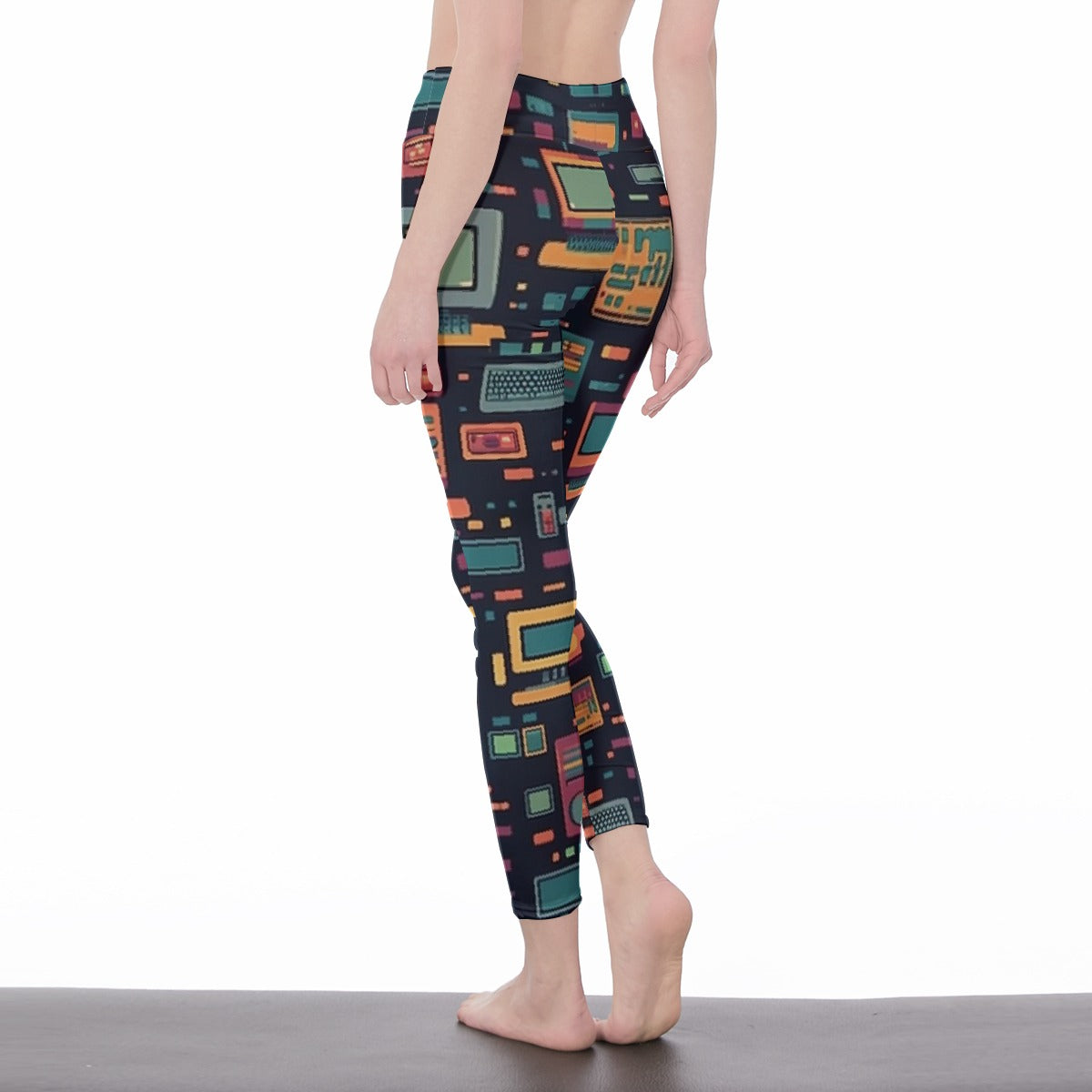 All-Over Print Women's High Waist Leggings | Side Stitch Closure