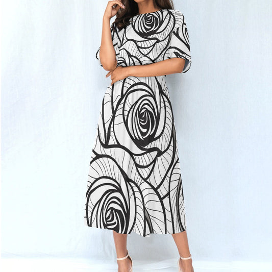 All-Over Print Women's Elastic Waist Dress