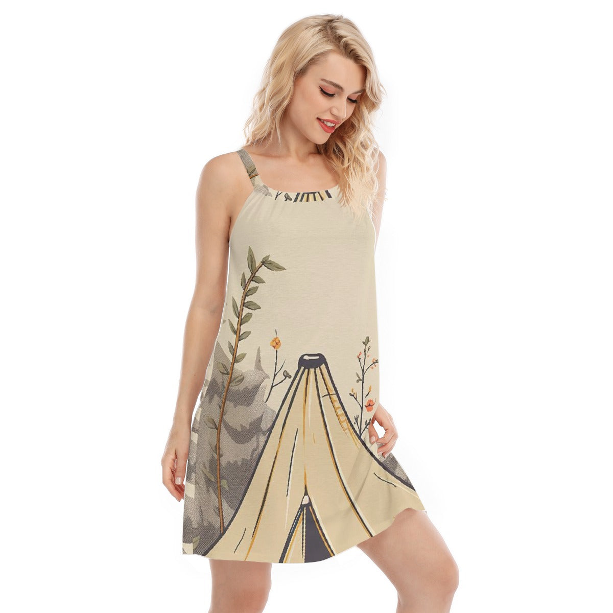 All-Over Print Women's Sleeveless Cami Dress