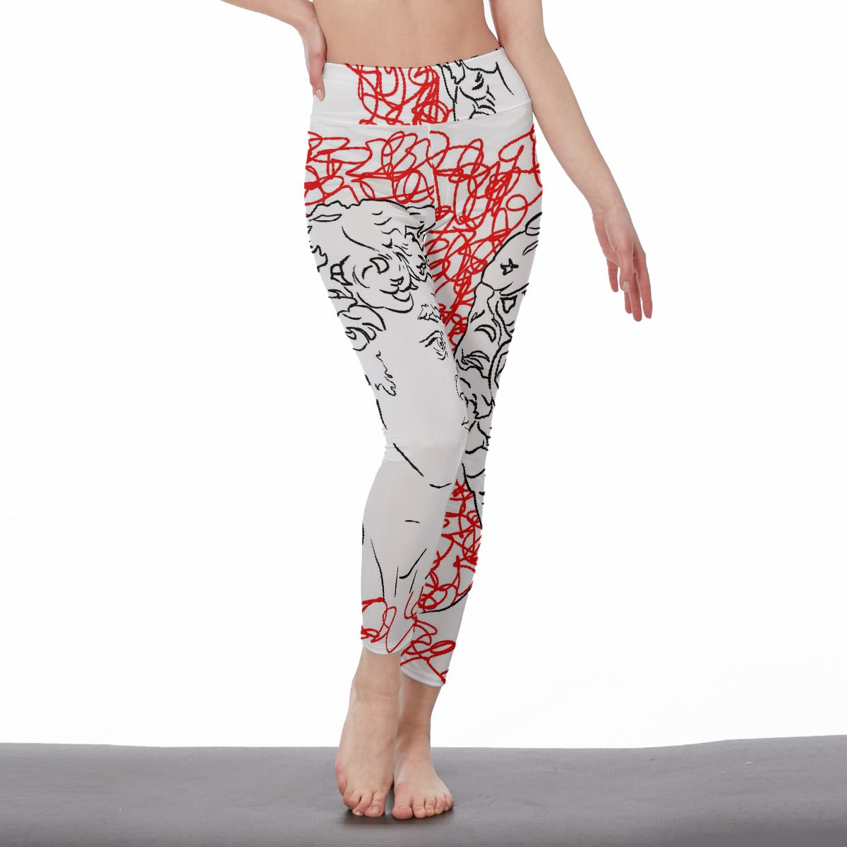 All-Over Print Women's High Waist Leggings | Side Stitch Closure