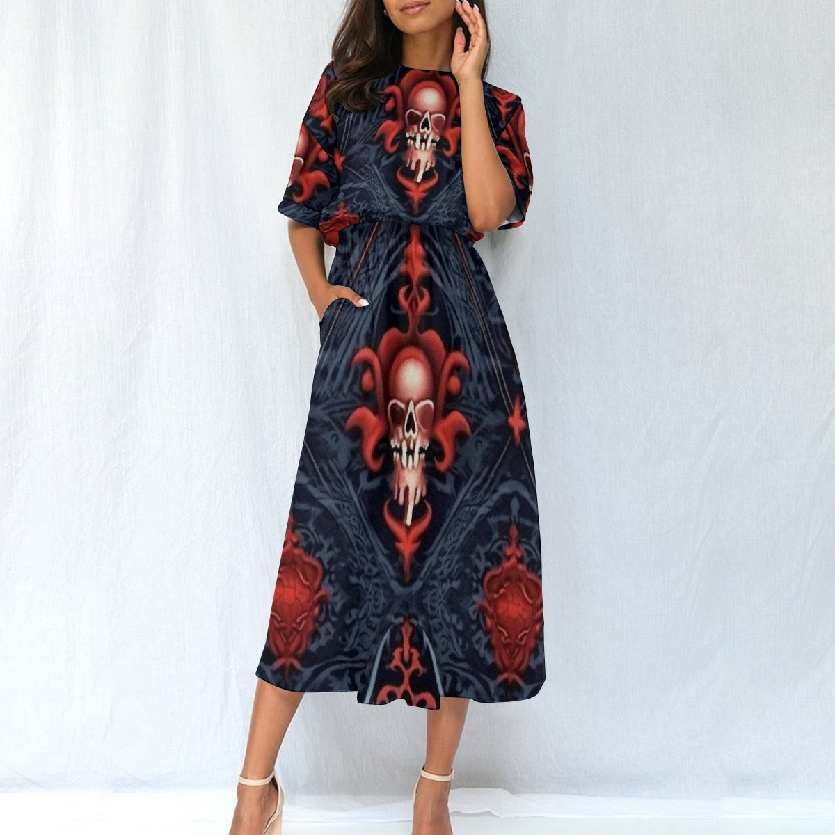 All-Over Print Women's Elastic Waist Dress