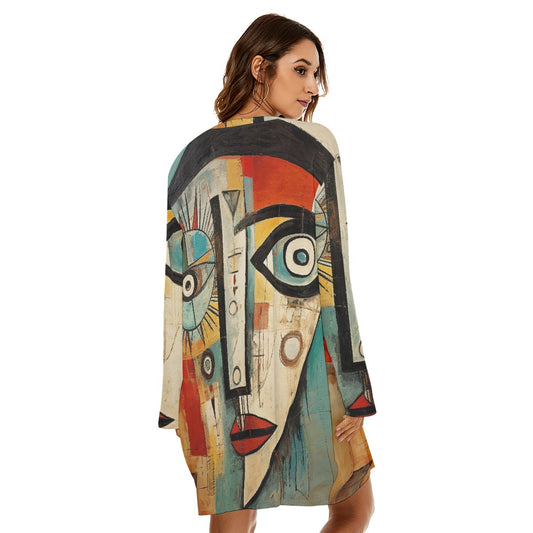 All-Over Print  Women's Loose Crew Neck Dress