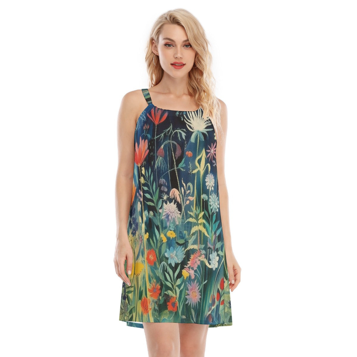 All-Over Print Women's O-neck Cami Dress