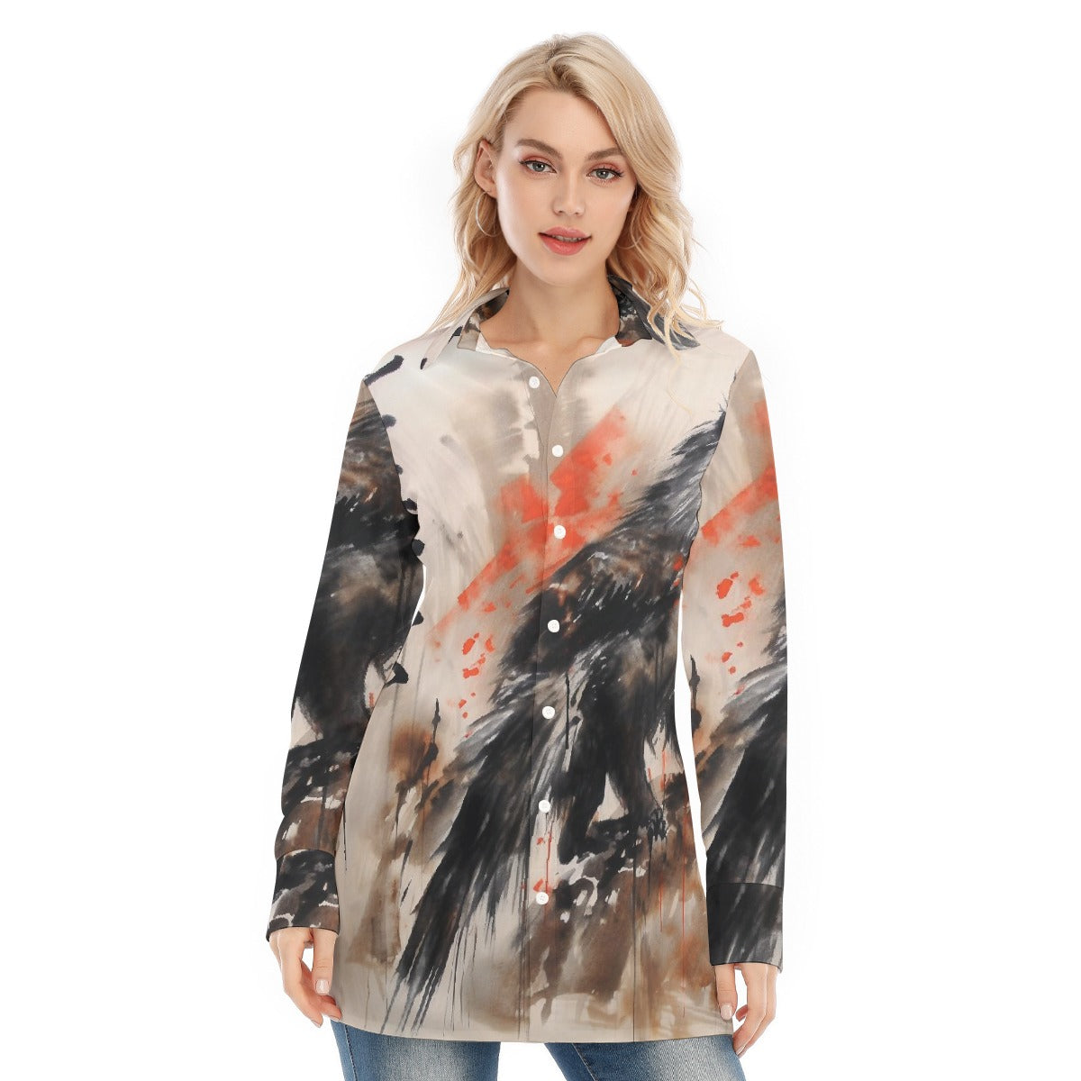 All-Over Print Women's Long Shirt