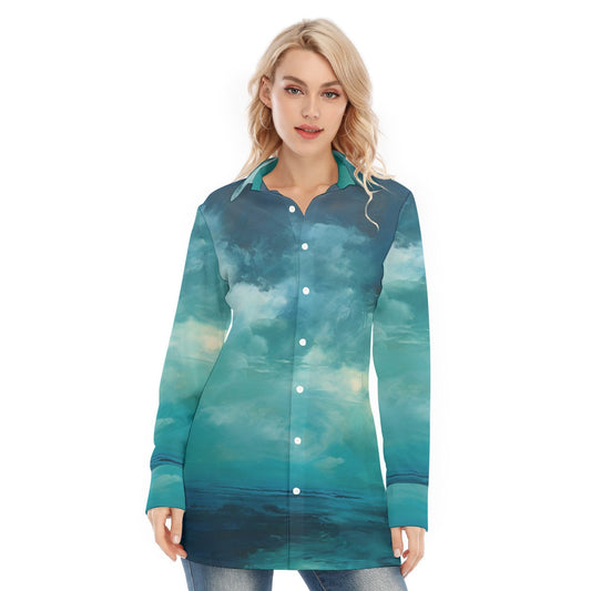 All-Over Print Women's Long Shirt