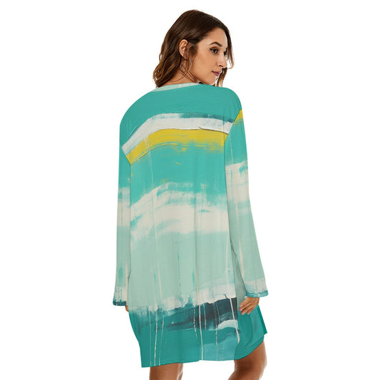 All-Over Print  Women's Loose Crew Neck Dress