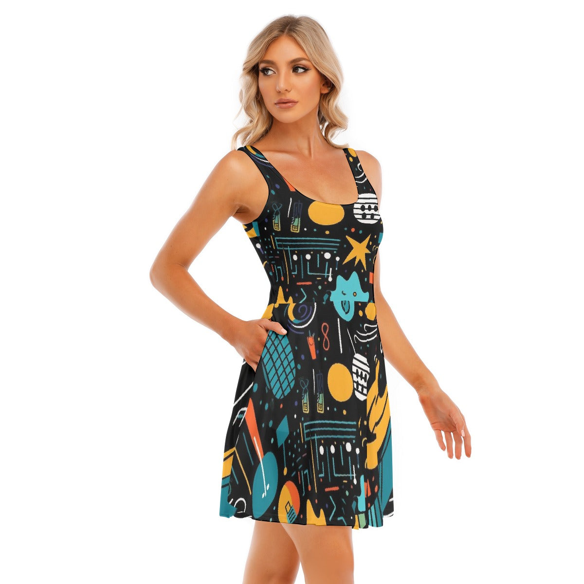 All-Over Print Women's Tank Vest Dress