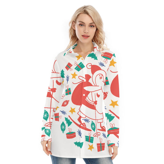 All-Over Print Women's Long Shirt