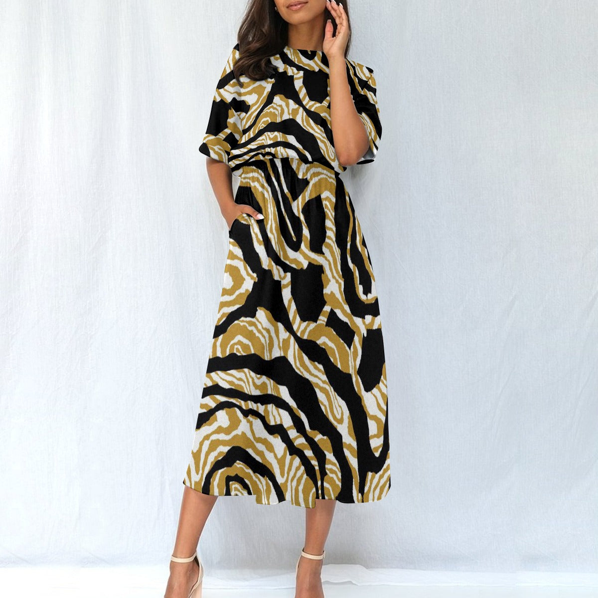 All-Over Print Women's Elastic Waist Dress