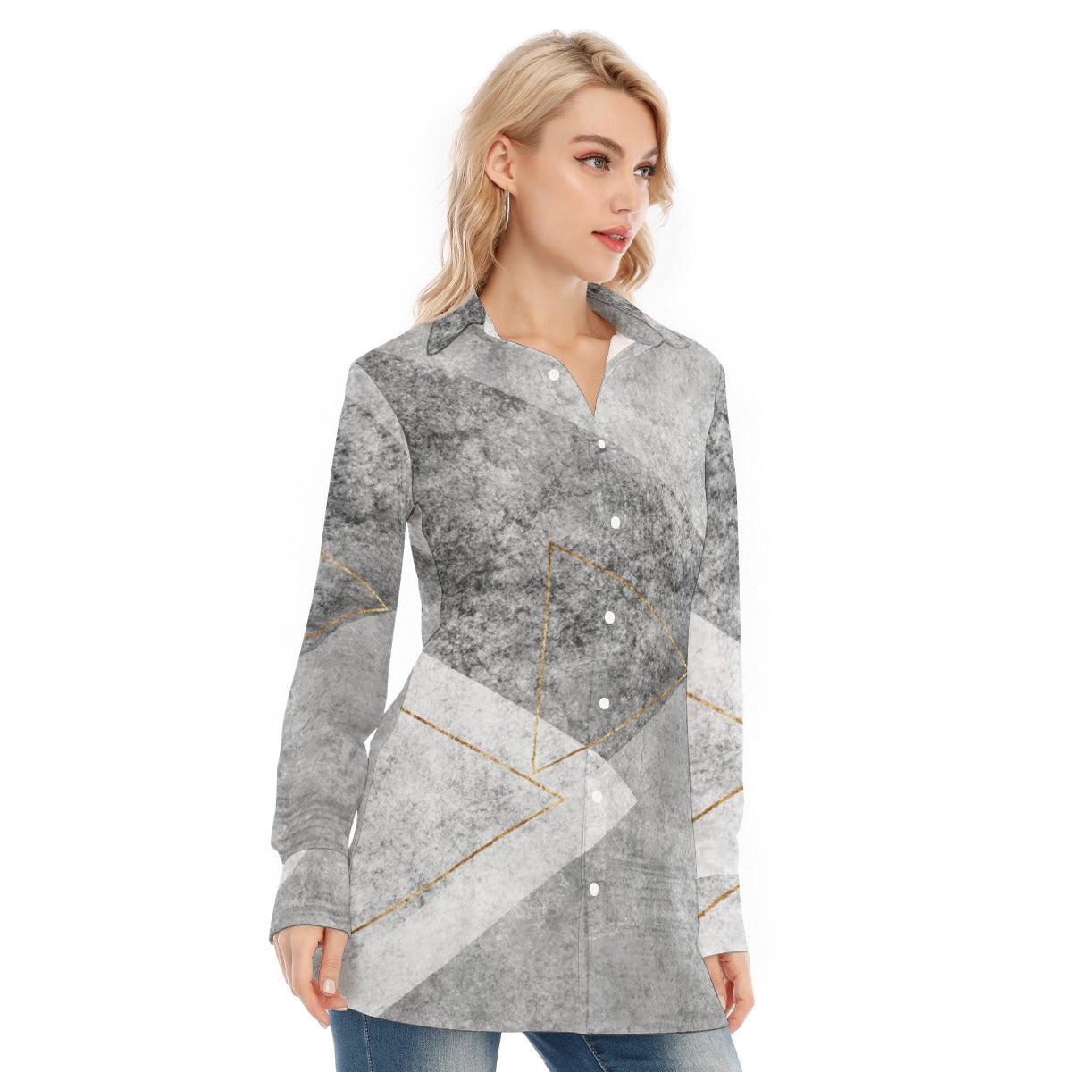 All-Over Print Women's Long Shirt