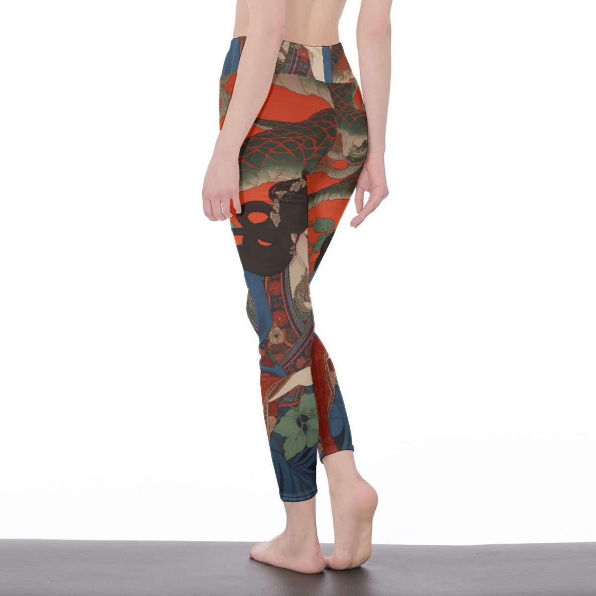 All-Over Print Women's High Waist Leggings | Side Stitch Closure