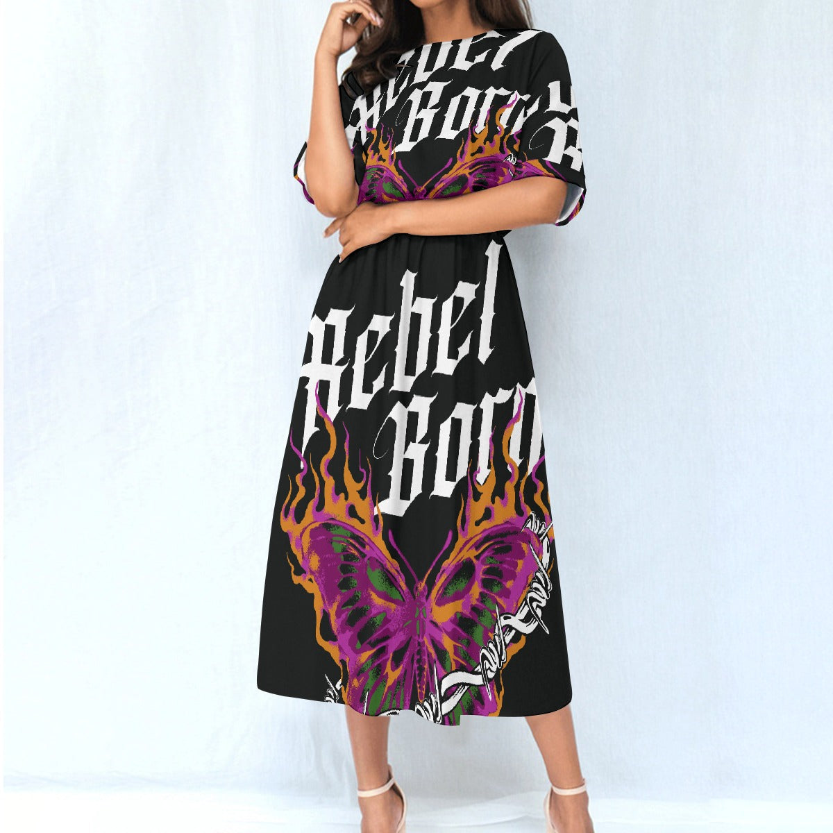 All-Over Print Women's Elastic Waist Dress