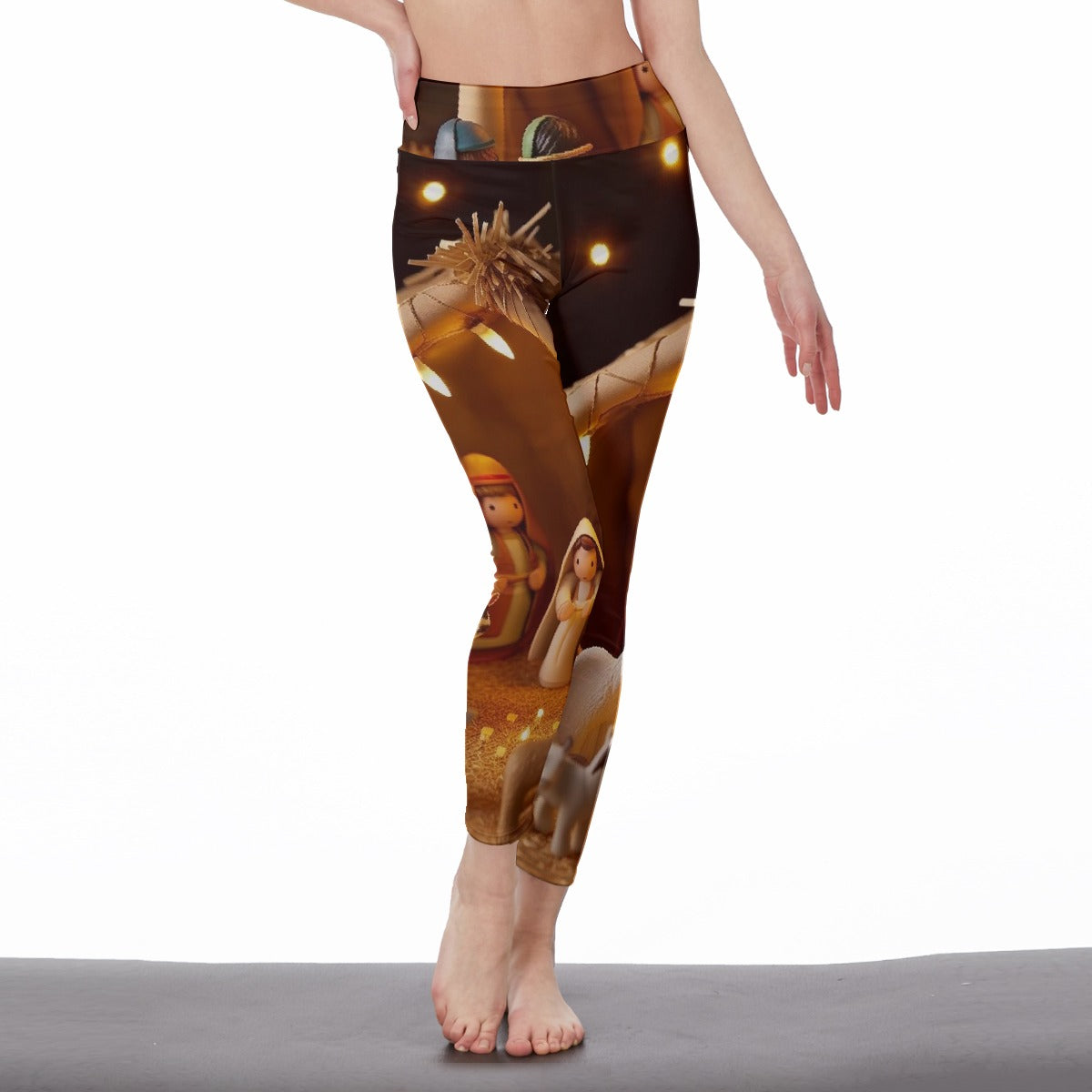 All-Over Print Women's High Waist Leggings | Side Stitch Closure