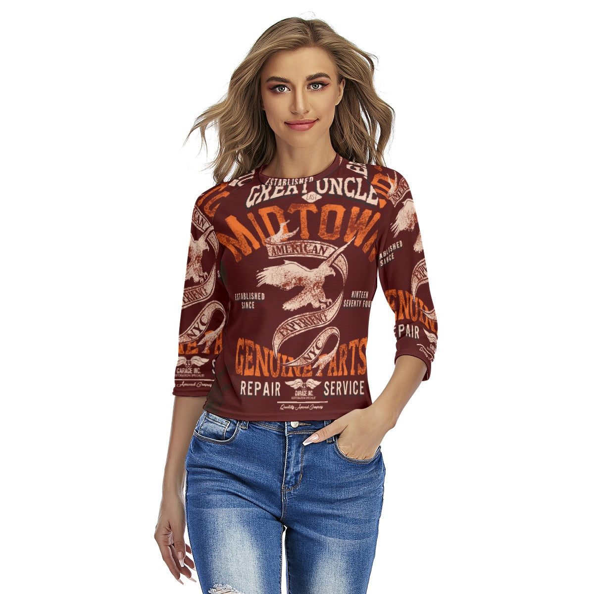 All-Over Print Women's Raglan Sleeves T-shirts