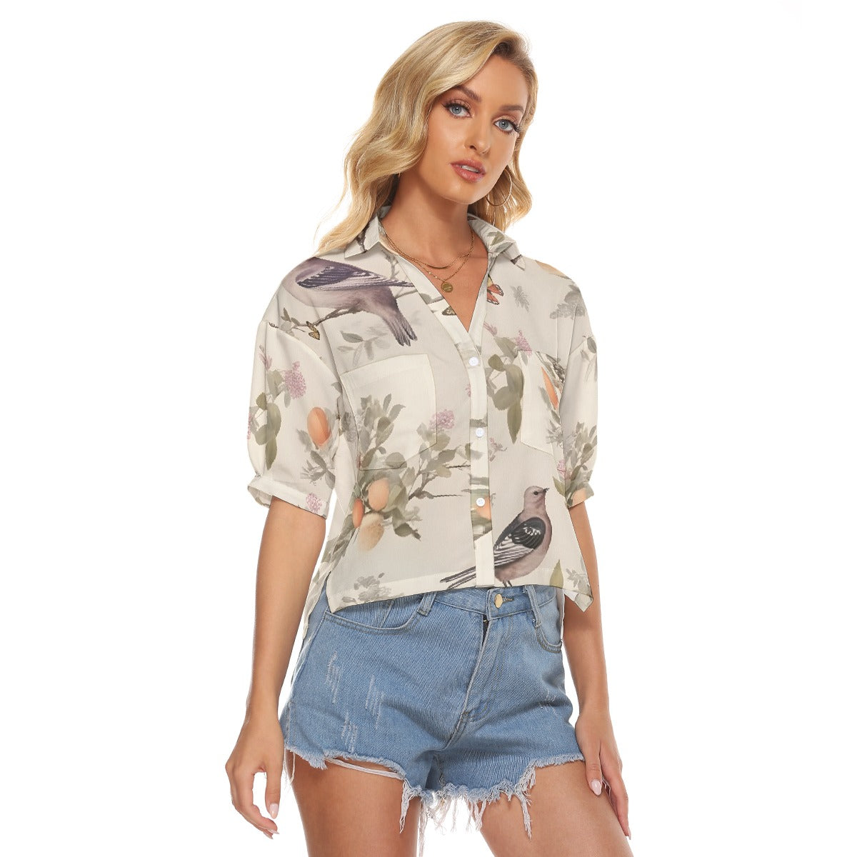 All-Over Print Women's V-neck Shirts