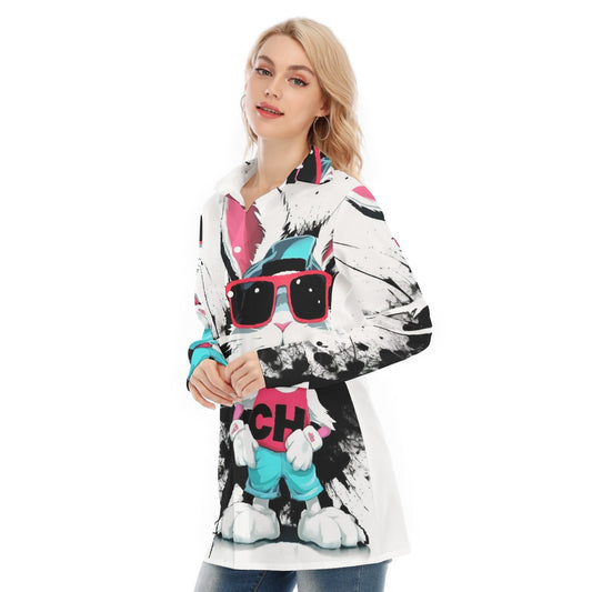 All-Over Print Women's Long Shirt