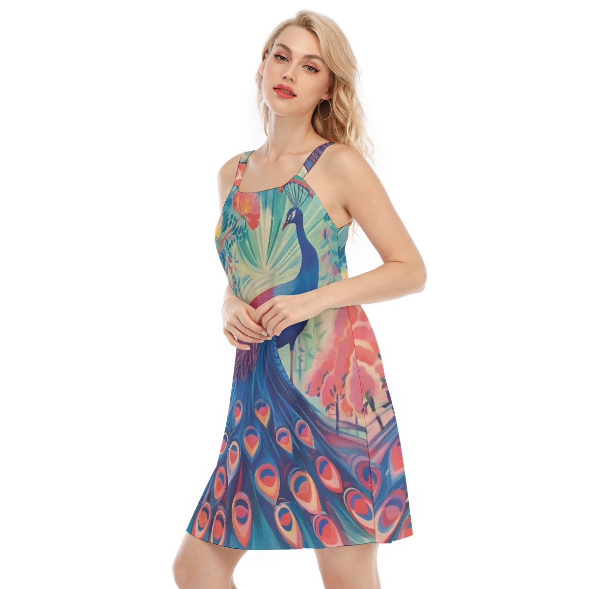 All-Over Print Women's O-neck Cami Dress