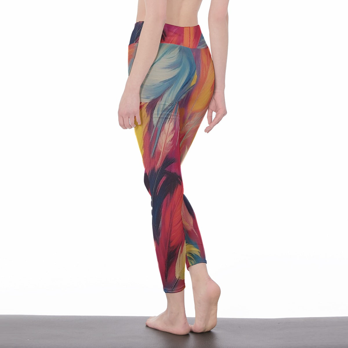 All-Over Print Women's High Waist Leggings | Side Stitch Closure