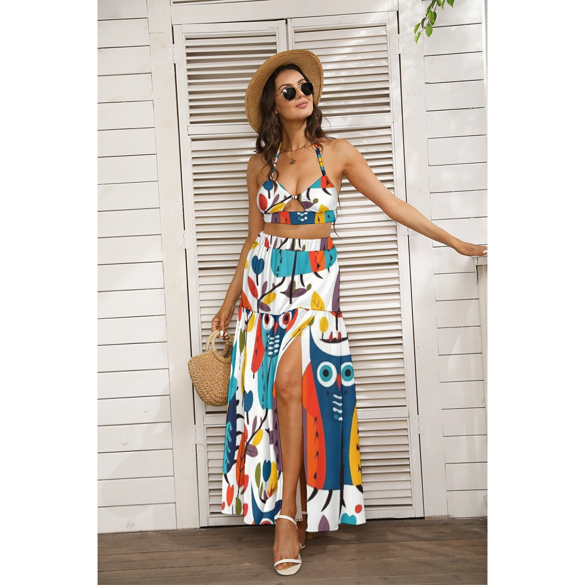 All-Over Print Women's Tie Back Wrap Dress