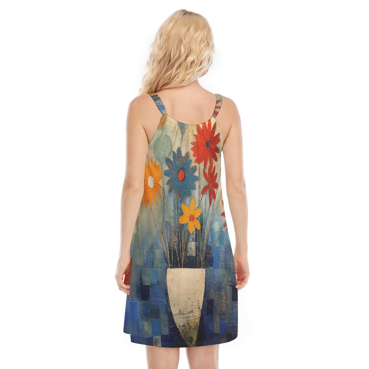 All-Over Print Women's O-neck Cami Dress