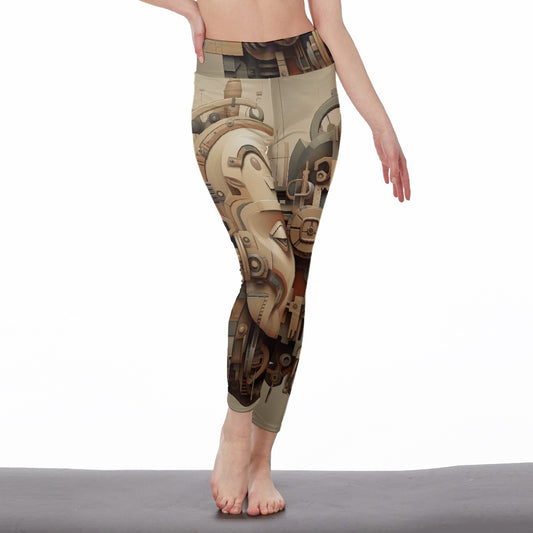 All-Over Print Women's High Waist Leggings | Side Stitch Closure