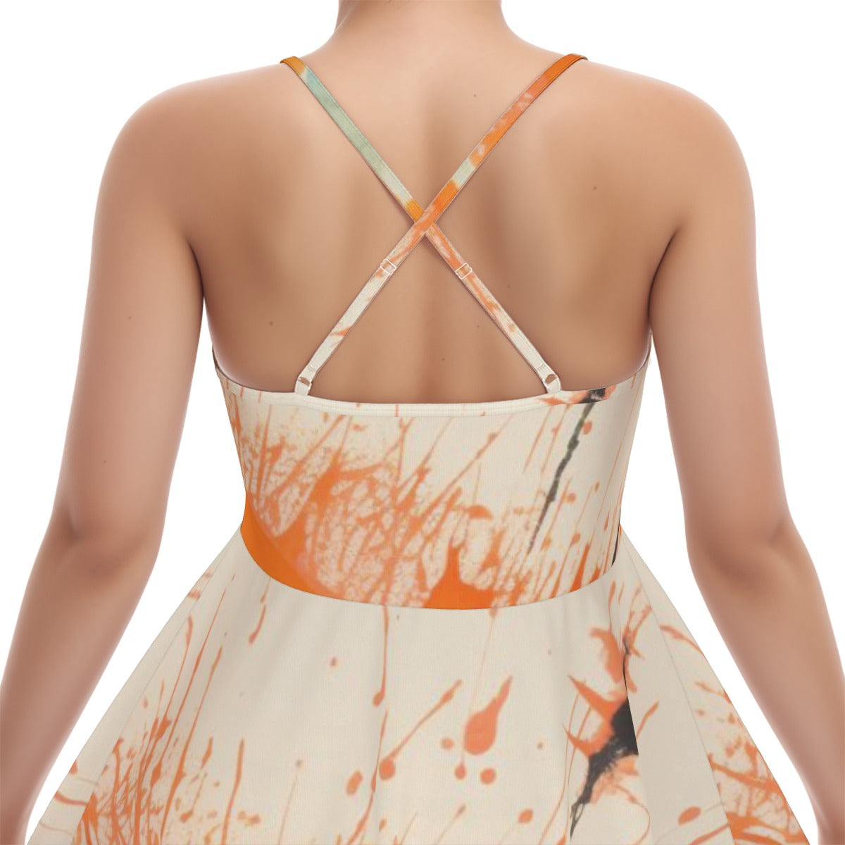 All-Over Print Women‘s Cross Cami Dress