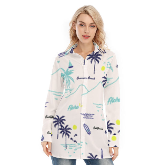 All-Over Print Women's Long Shirt