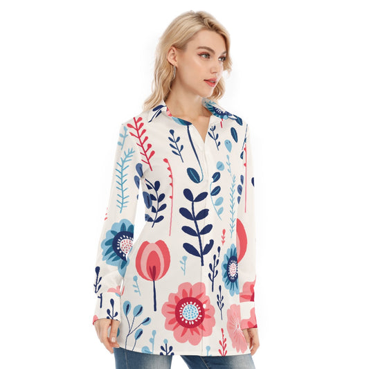 All-Over Print Women's Long Shirt