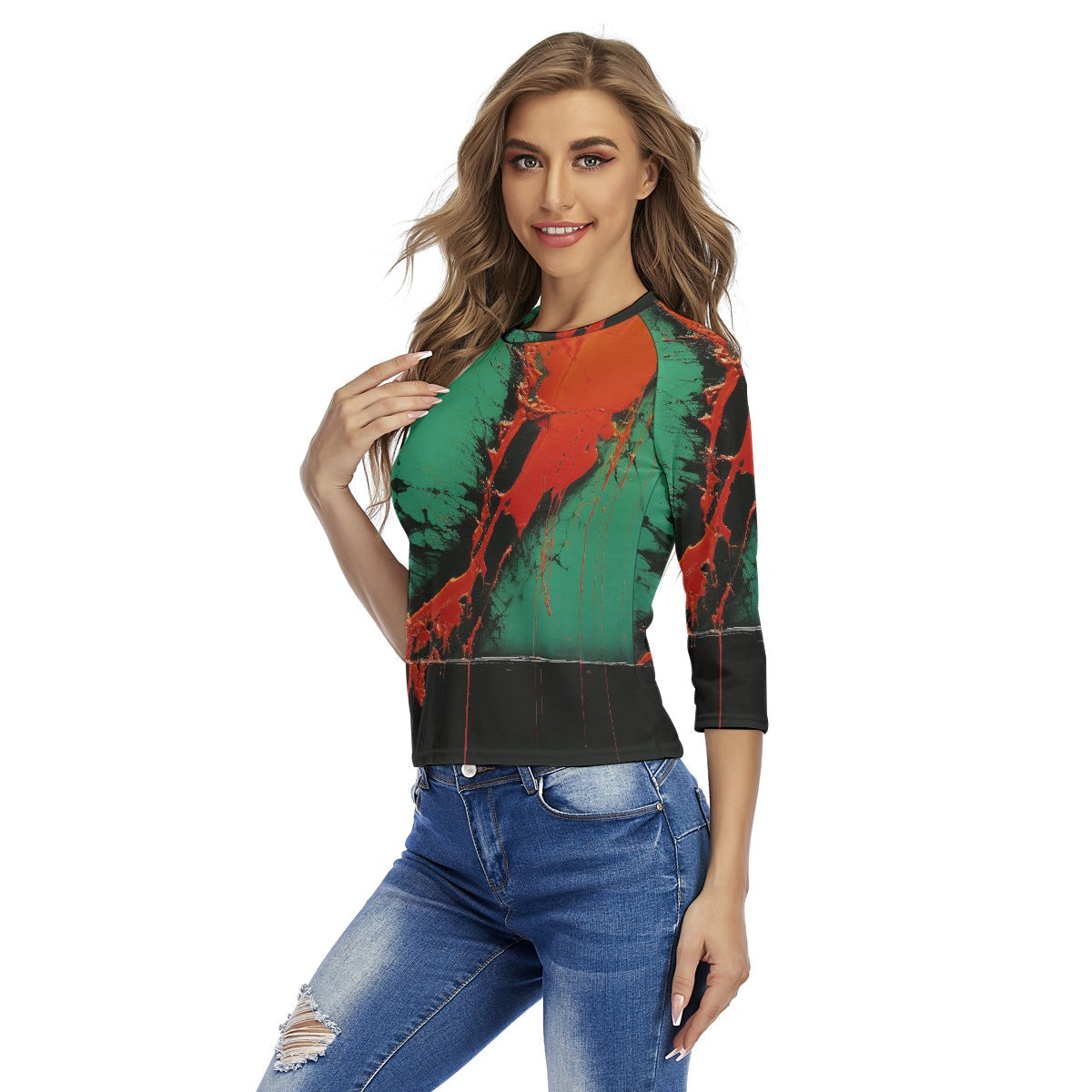 All-Over Print Women's Raglan Sleeves T-shirts