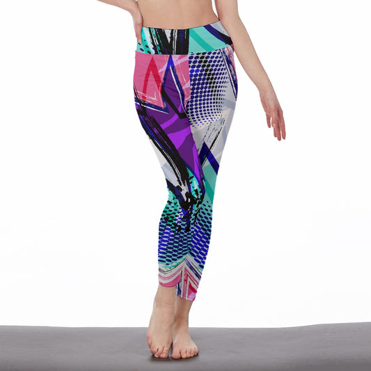 All-Over Print Women's High Waist Leggings | Side Stitch Closure