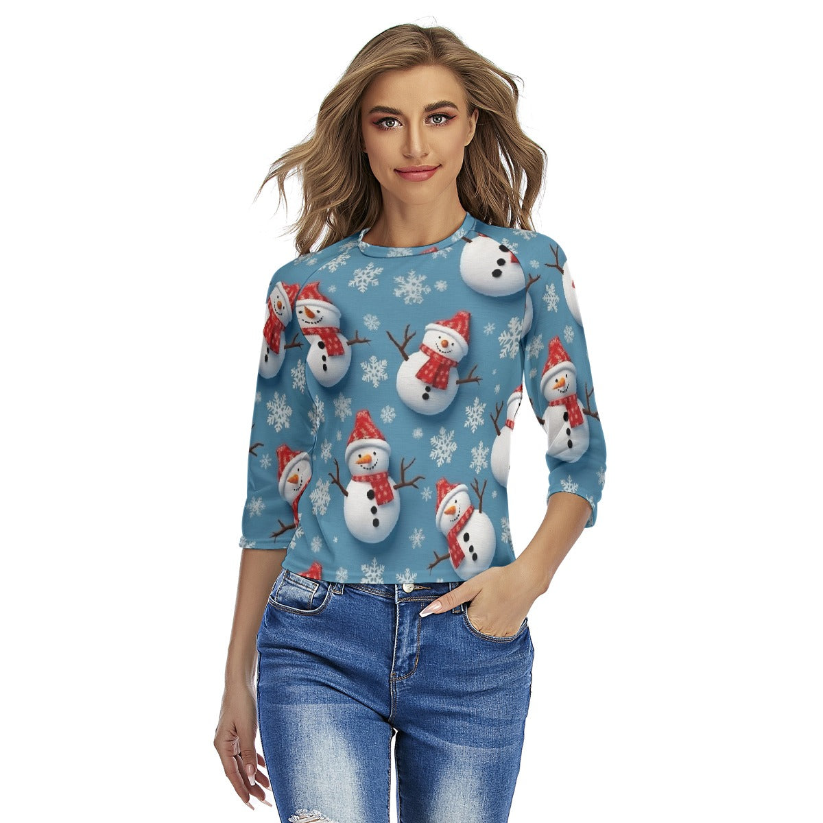 All-Over Print Women's Raglan Sleeves T-shirts