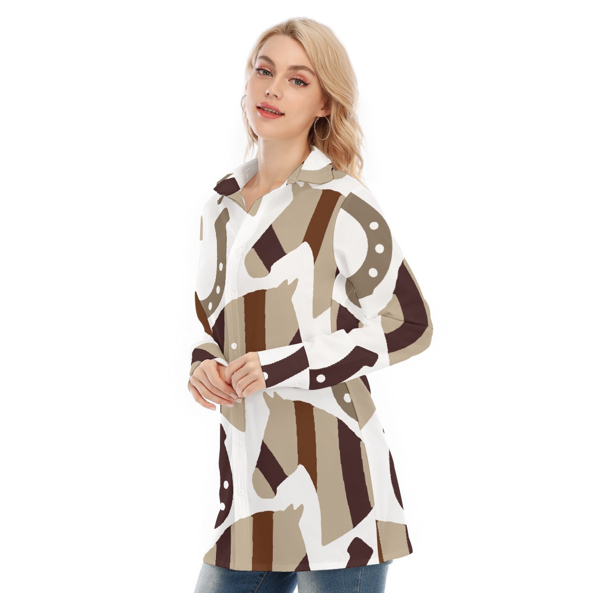 All-Over Print Women's Long Shirt