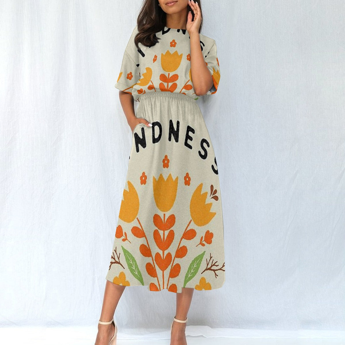 All-Over Print Women's Elastic Waist Dress