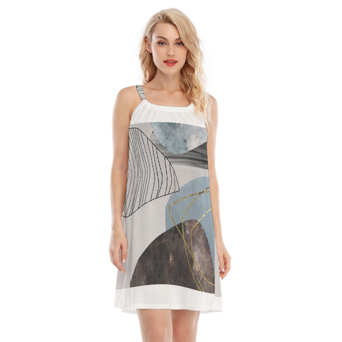 All-Over Print Women's O-neck Cami Dress