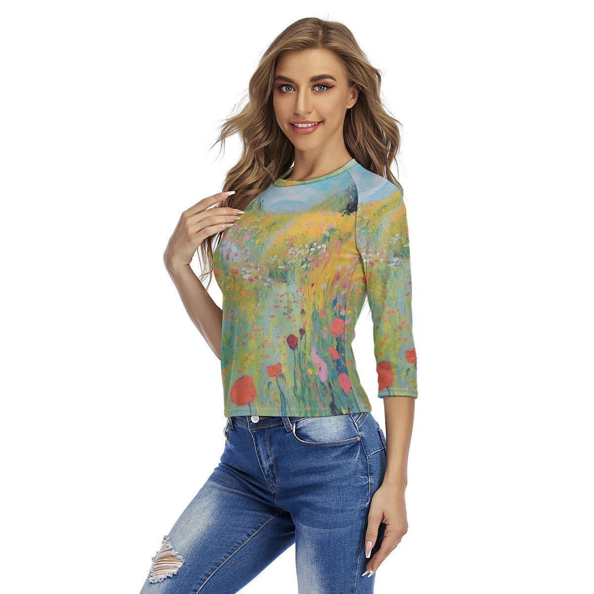 All-Over Print Women's Raglan Sleeves T-shirts