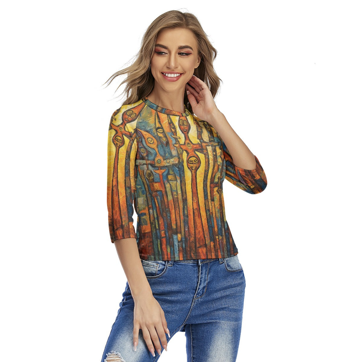 All-Over Print Women's Raglan Sleeves T-shirts