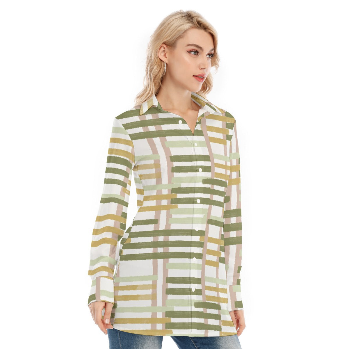 All-Over Print Women's Long Shirt