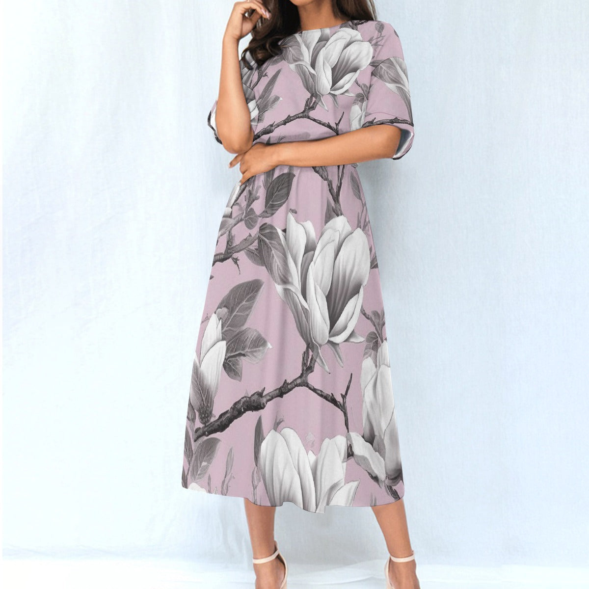 All-Over Print Women's Elastic Waist Dress