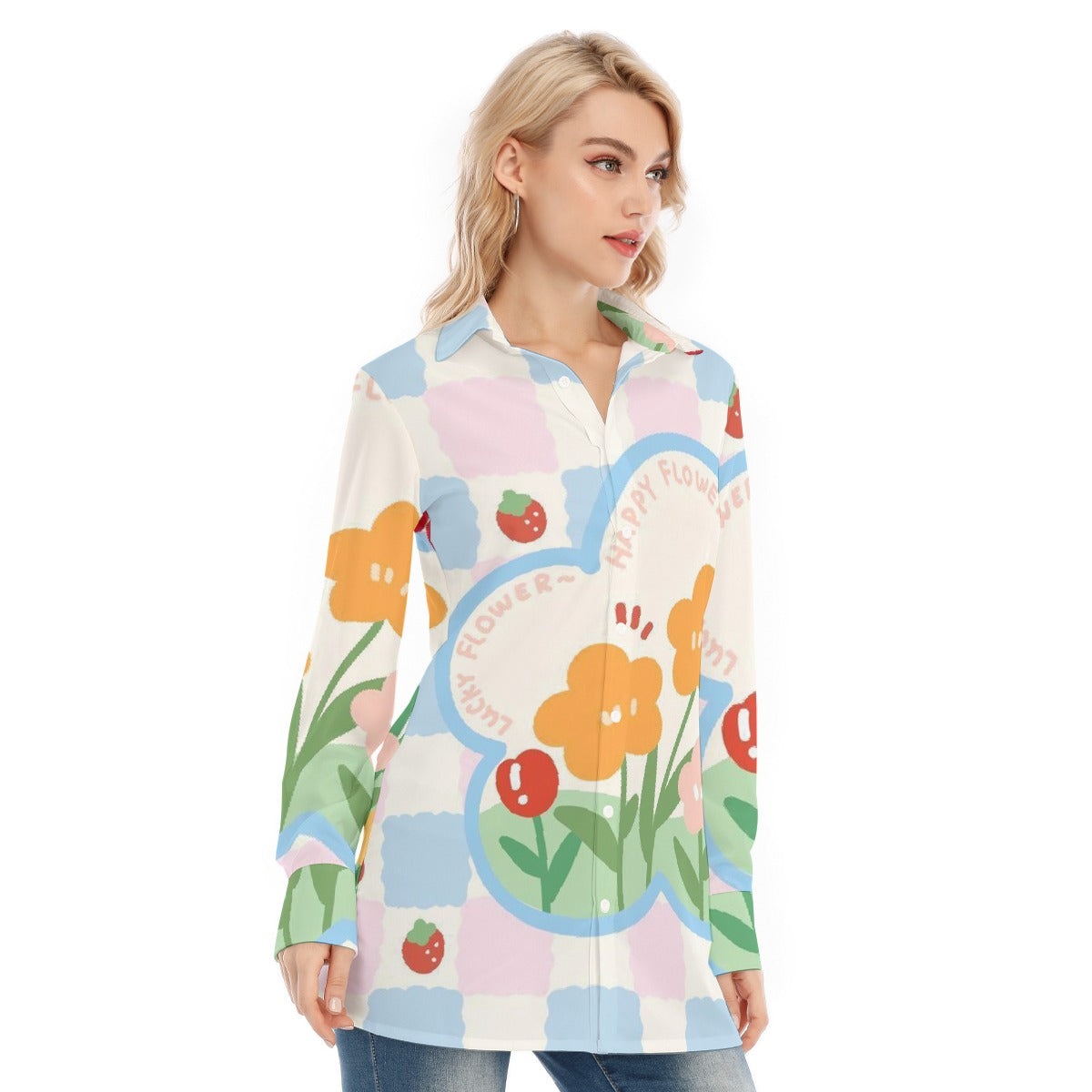 All-Over Print Women's Long Shirt