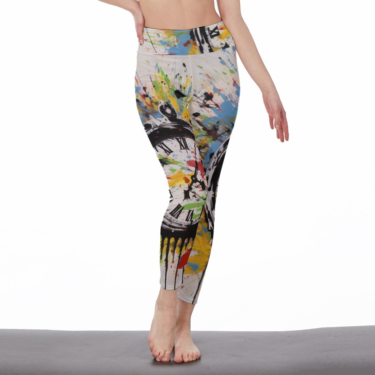 All-Over Print Women's High Waist Leggings | Side Stitch Closure