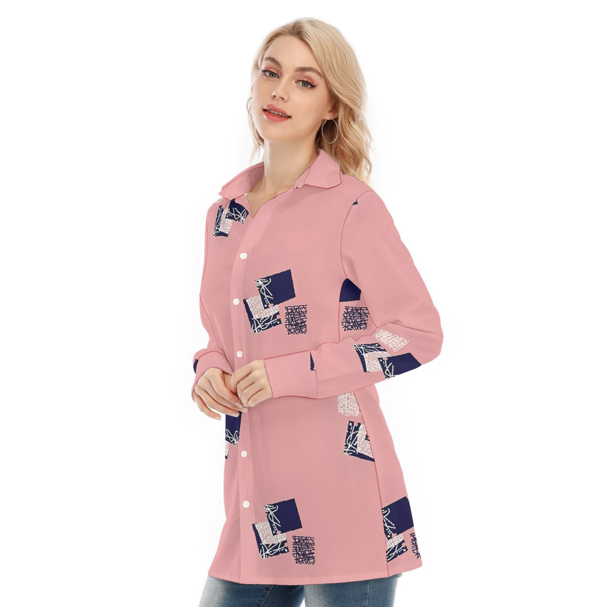 All-Over Print Women's Long Shirt