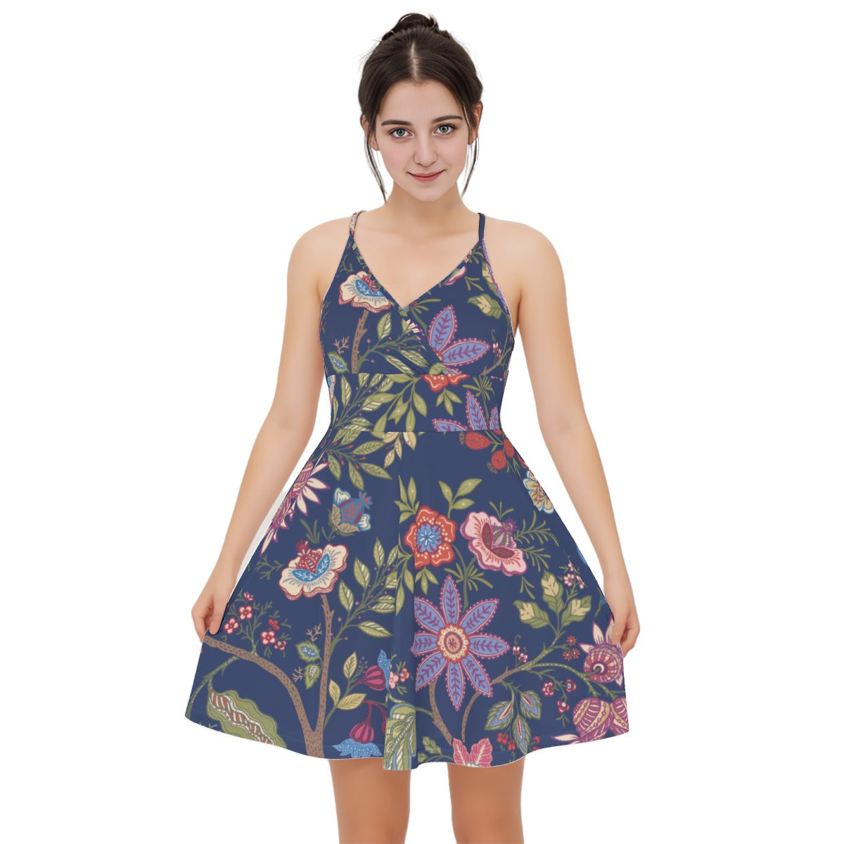 All-Over Print Women‘s Cross Cami Dress