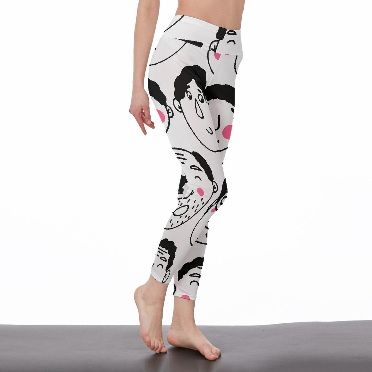 All-Over Print Women's High Waist Leggings | Side Stitch Closure