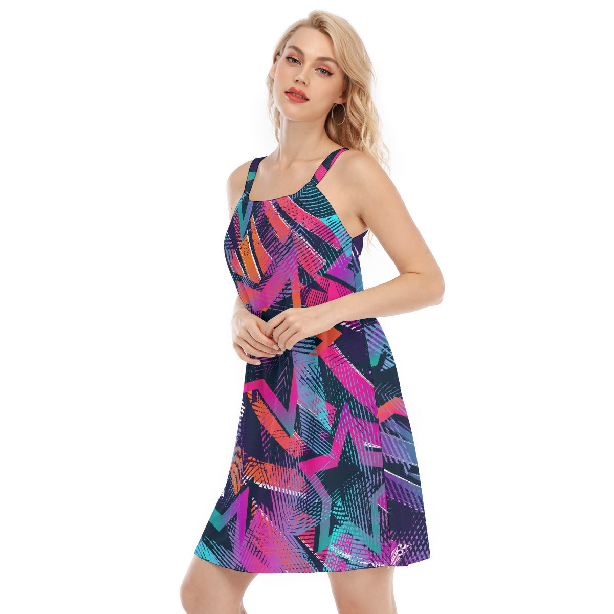 All-Over Print Women's O-neck Cami Dress