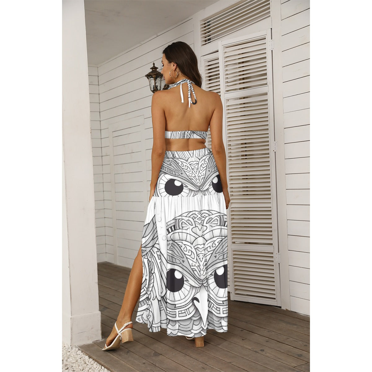 All-Over Print Women's Tie Back Wrap Dress