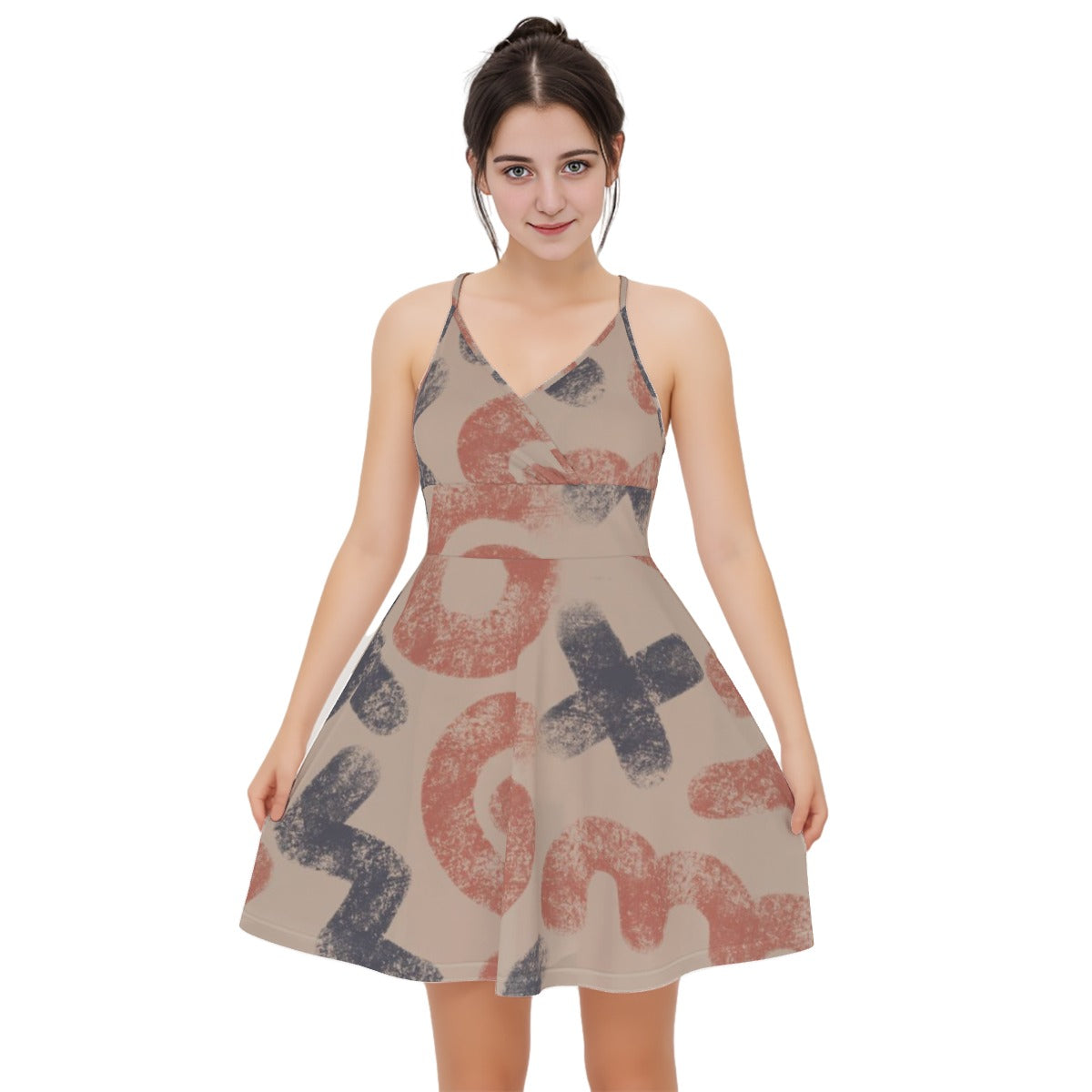 All-Over Print Women‘s Cross Cami Dress