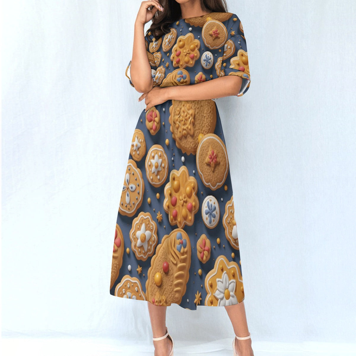 All-Over Print Women's Elastic Waist Dress